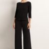Mela Purdie - F01 2630 Relaxed Boat Neck Top - Black - Image 5