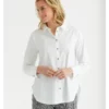 MARCO POLO - YTMW24419 Long Sleeved Longline Essential Shirt - White