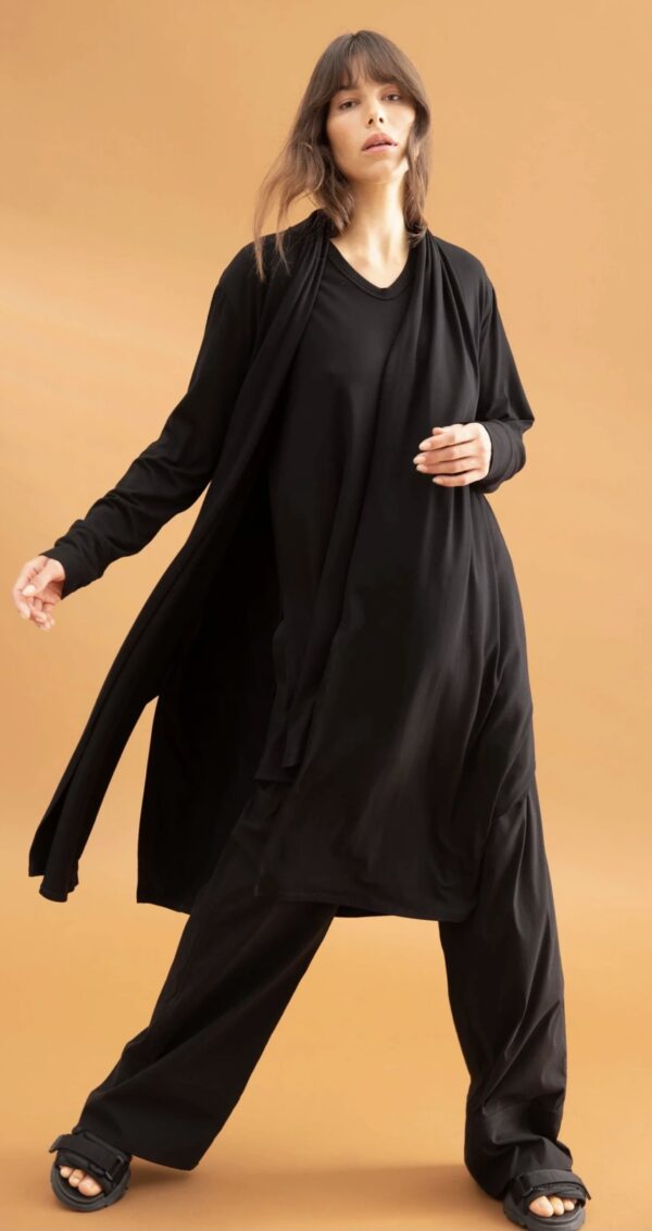 MELA PURDIE-MAXI COAT F01 4071 FRENCH NAVY - Image 4
