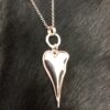 NECKLACE - L1620NRG - Rose Gold Long Heart Pendant