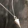 NECKLACE - L1620NRG - Rose Gold Long Heart Pendant - Image 2