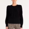 CABLE - CAW23112 Celine Merino Cable Jumper Black
