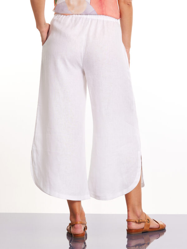 MARCO POLO - YTMS48220 3/4 Tulip Linen Pant White - Image 5