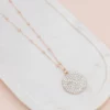 NECKLACE - L1822NRG Rose Gold Bling Circle Long - Image 2