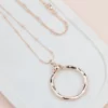NECKLACE - L1836NRG Rose Gold Ring with Ball