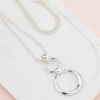 NECKLACE - L1765NS Everyday Silver 2 Ring