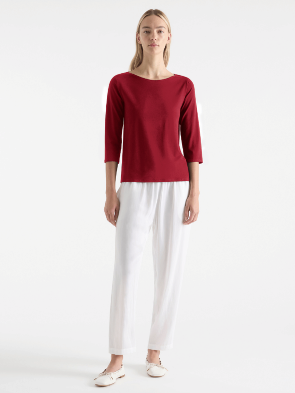 MELA PURDIE-Relaxed Boat Neck F01 2630 CHILLI