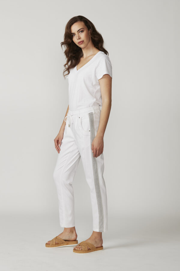 LANIA- 2910 Zane Boyfriend Jean White