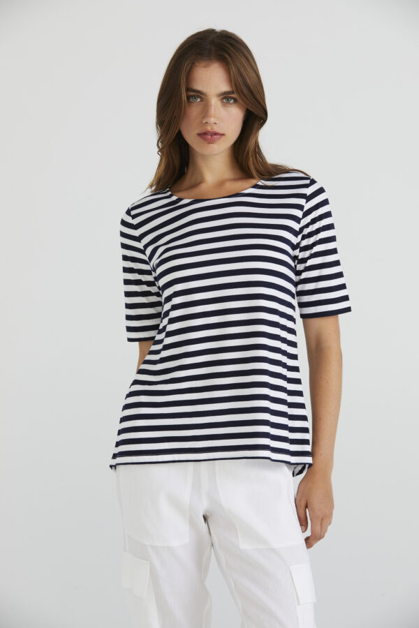 Lania Zeal Stripe Top LA3684 - Ink Stripe - Image 2