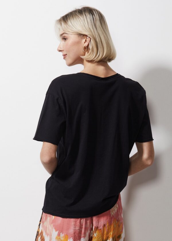 ZAKET & Plover - V Neck T ZP6646 - Black - Image 3