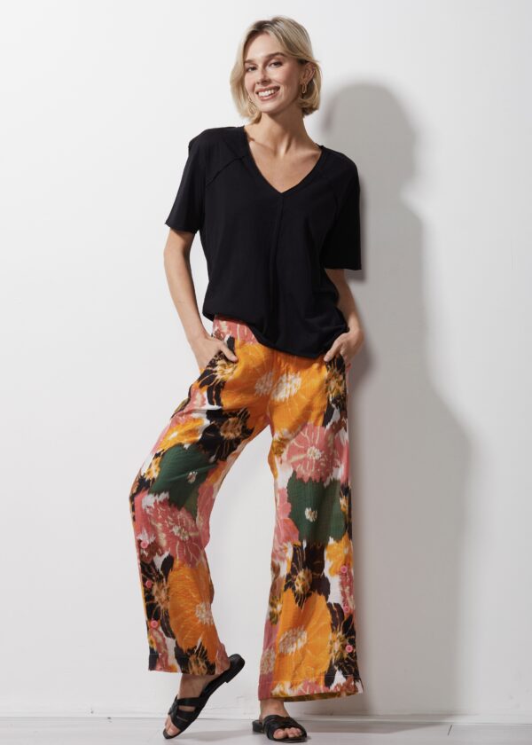 ZAKET & Plover - V Neck T ZP6646 - Black - Image 4