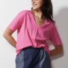 ZAKET & Plover - V Neck T ZP6646 - Hot Pink