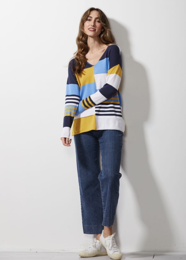 LD+CO - Rainbow Threads Top LC6671 - Indigo - Image 2