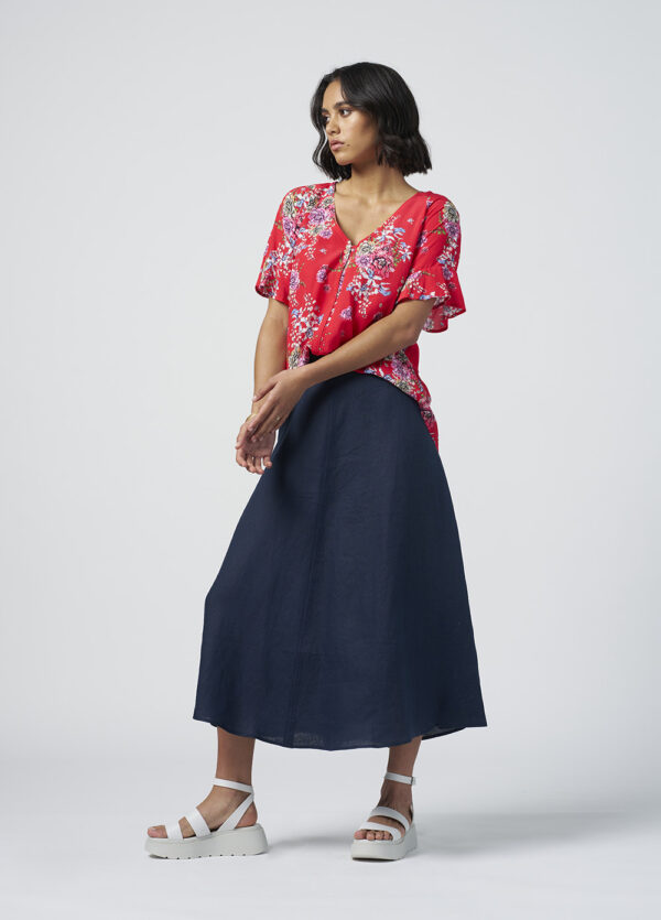 Madly Sweetly - Garden Party Top MS1415 - Red Multi
