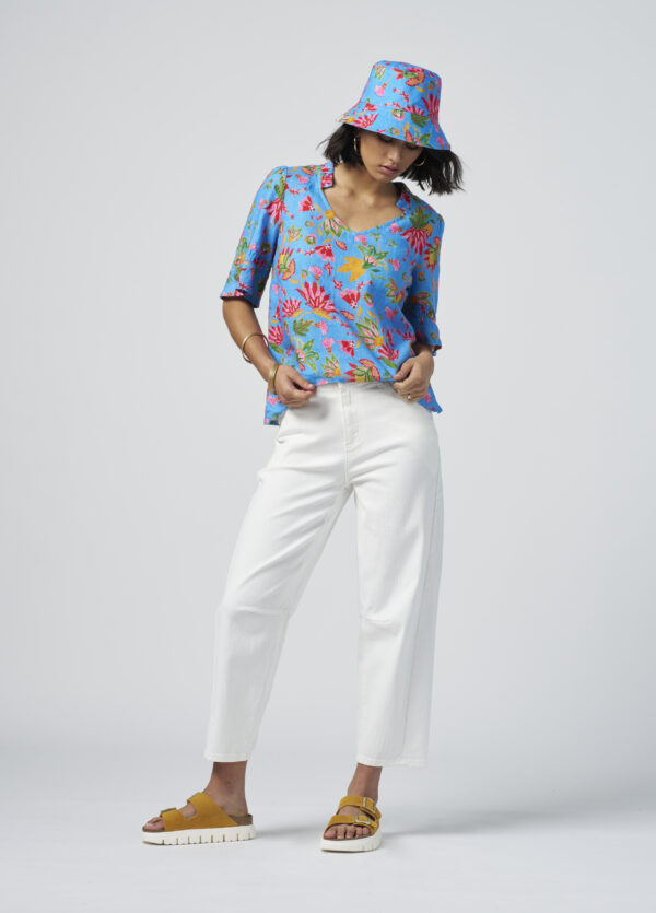 Madly Sweetly - Vida Loca Top MS1408V - Blue Multi