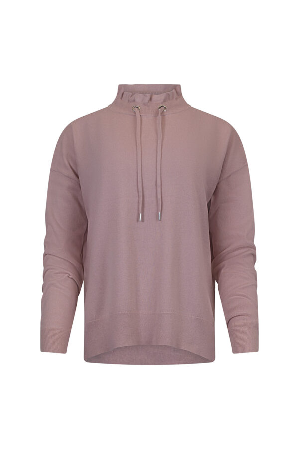 Madly Sweetly - Everywhere Drawstring Sweater MSK2521 - Dusky Pink - Image 4