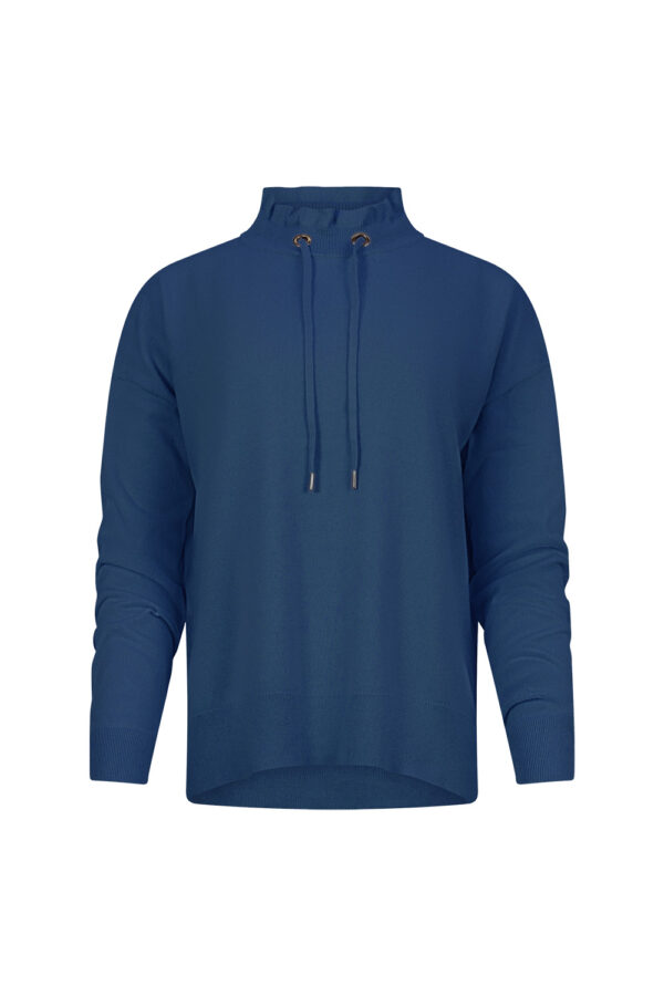Madly Sweetly - Everywhere Drawstring Sweater MSK2521 - Marine - Image 4