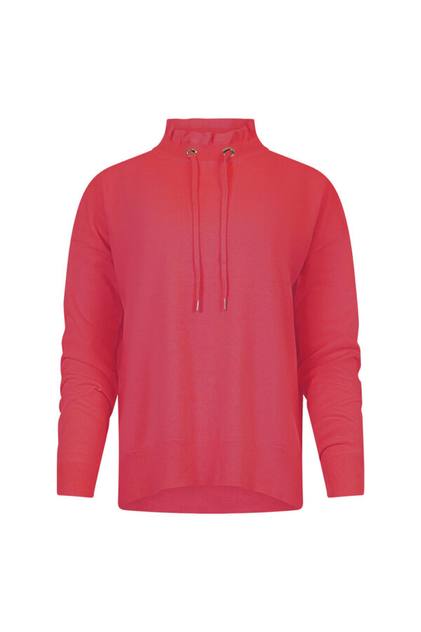 Madly Sweetly - Everywhere Drawstring Sweater MSK2521 - Party Pink - Image 4