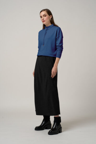 Madly Sweetly - Everywhere Drawstring Sweater MSK2521 - Marine