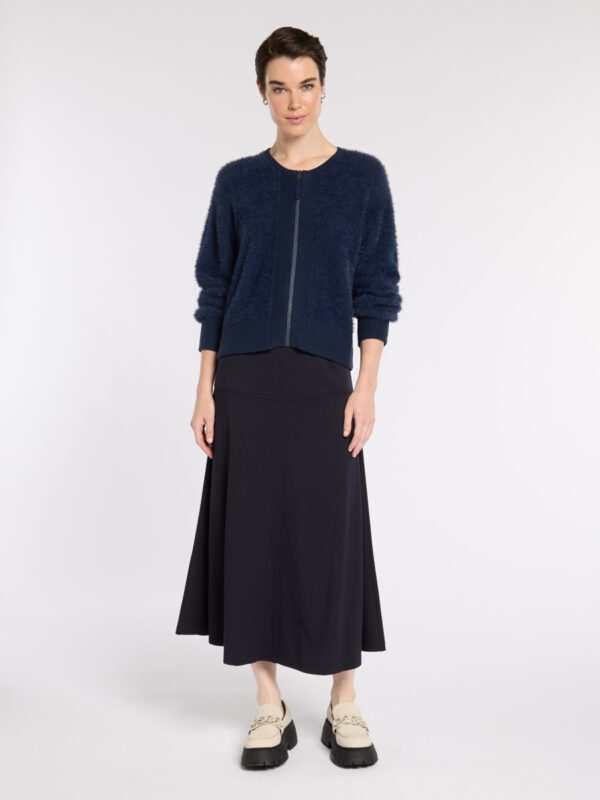 Marco Polo - Fluffy Knit Bomber YTMP3599 - Navy - Image 2