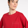 Marco Polo - Topstitched Tee YTMP7488 - Crimson - Image 3