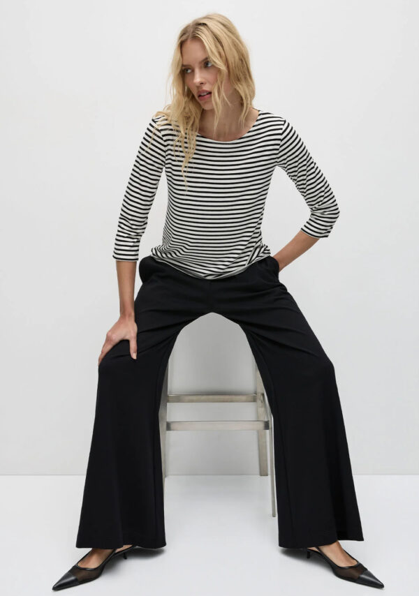 MELA PURDIE - Relaxed Boat Neck F531 2630 - Black/Vanilla