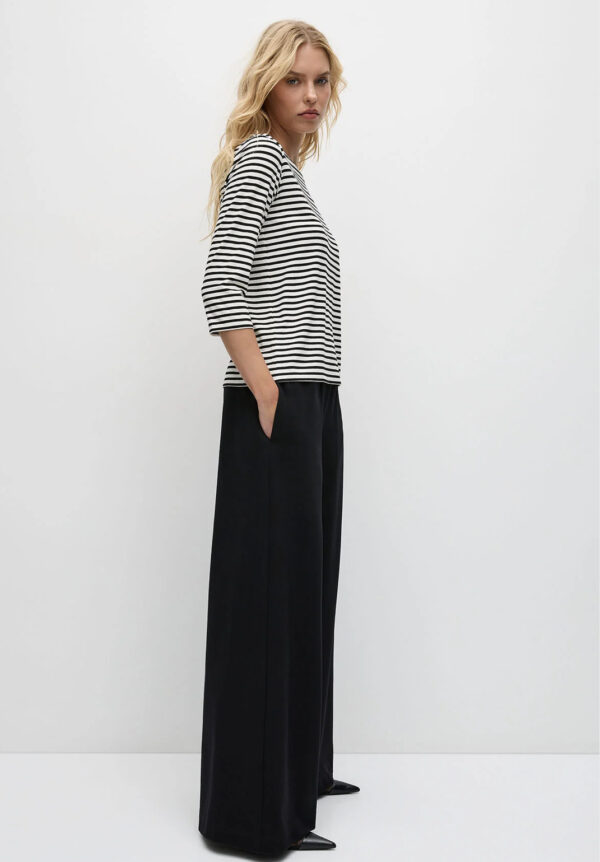 MELA PURDIE - Relaxed Boat Neck F531 2630 - Black/Vanilla - Image 5