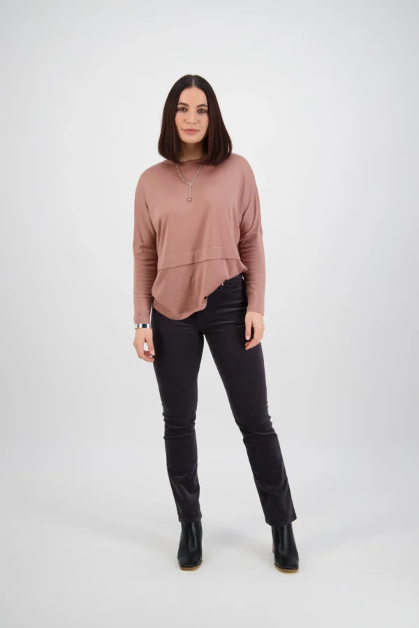 Vassalli - Straight Leg Pinwale Cord Pant  5911 M - Charcoal - Image 5