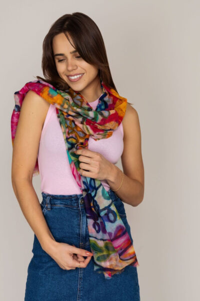 D LUX - Fleur Floral print Merino/Silk
