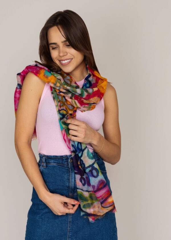 D LUX - Fleur Floral print Merino/Silk