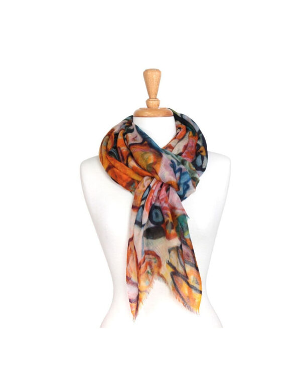 D LUX - Fleur Floral print Merino/Silk -Gold - Image 4