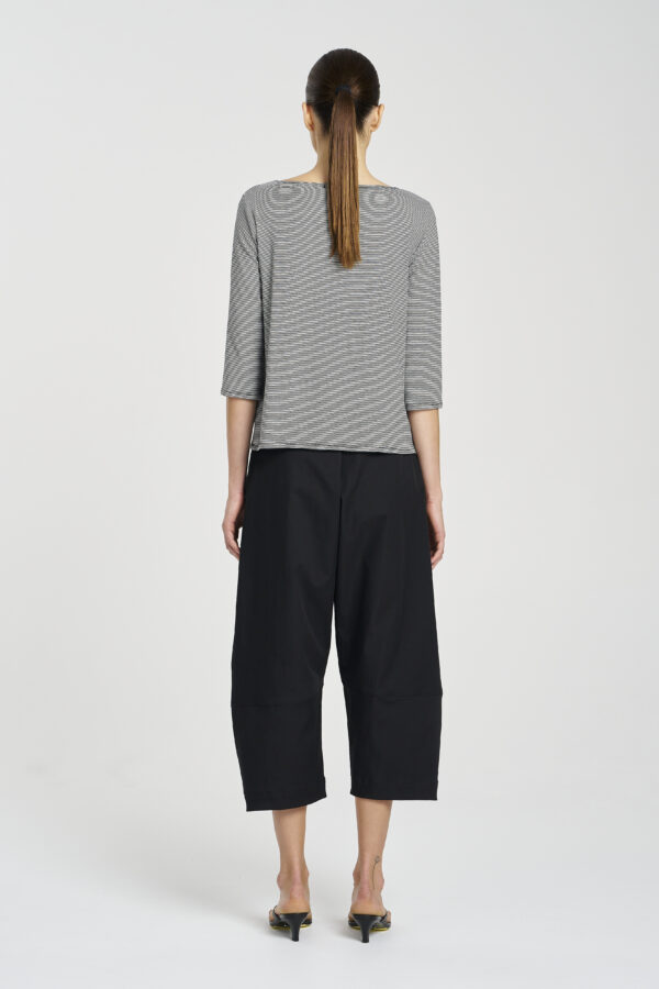 MELA PURDIE-(Pre Sale) Relaxed Boat Neck -Black/White Stripe F537 2630 - Image 4