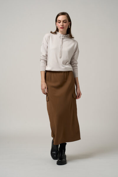 Madly Sweetly - Everywhere Drawstring Sweater MSK2521 - Dusky Pink (Copy)