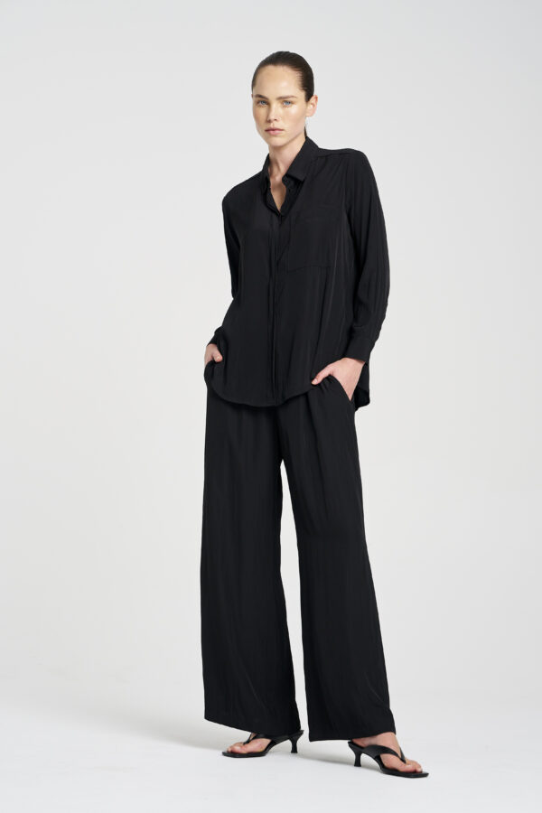 MELA PURDIE - F67 7741 Single Pocket Shirt -Black