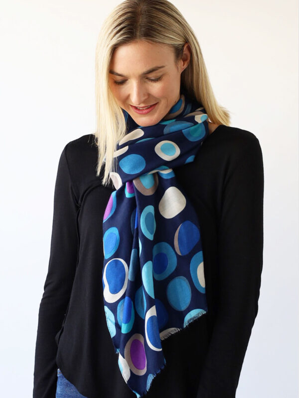 Archer-Blue Spot Scarf