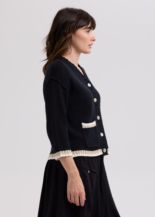 LD+Co -LC7762 Textured Cardi -Black - Image 6