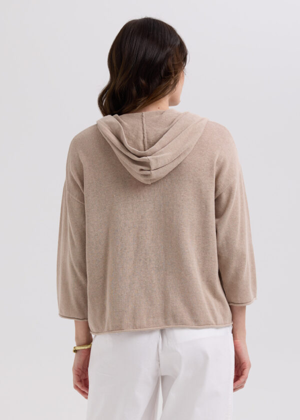 LD+Co Linen Hoodie LC7765- Taupe - Image 5
