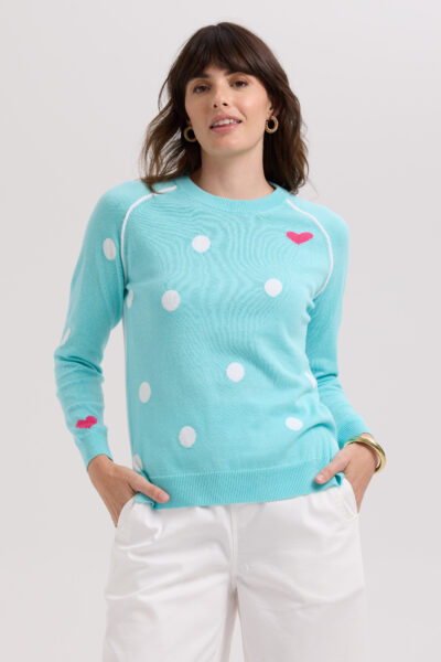 LD+Co Spot the Love Jumper -Aqua