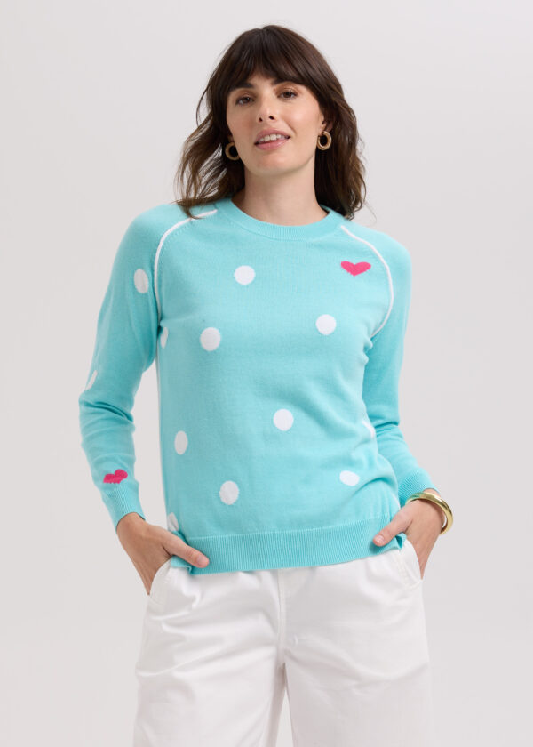 LD+Co Spot the Love Jumper -Aqua