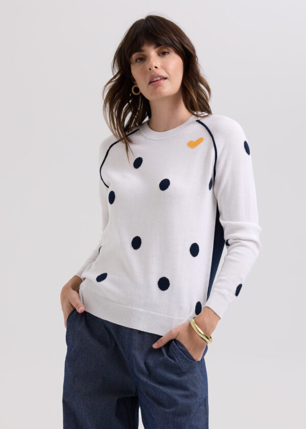 LD+Co Spot the Love Jumper - LC7775 White