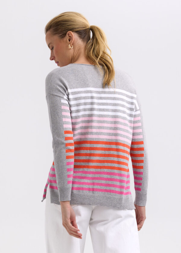 ZAKET & PLOVER -ZP7712 Side stripe Jumper-Lt Marl - Image 3