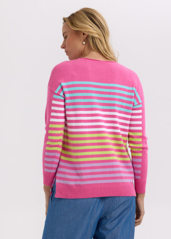 ZAKET & PLOVER -ZP7712 Side stripe Jumper-Pink - Image 3