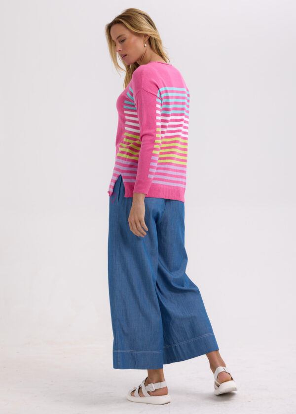 ZAKET & PLOVER -ZP7712 Side stripe Jumper-Pink - Image 5