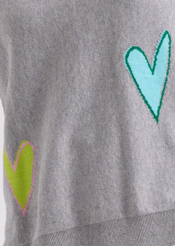 ZAKET & PLOVER -ZP7713 Intarsia Hearts -Marl - Image 2