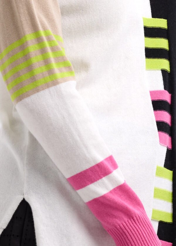 ZAKET & PLOVER -ZP7714 Ladder Stripe V- White - Image 4