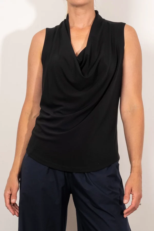 Mela Purdie - Drape Shell  - Black - Image 2