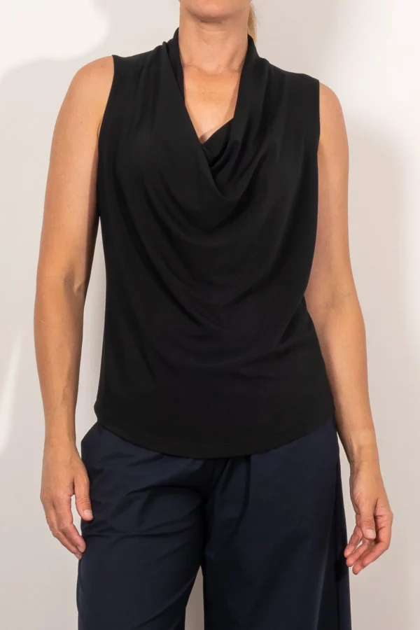 Mela Purdie - Drape Shell  - Black - Image 4