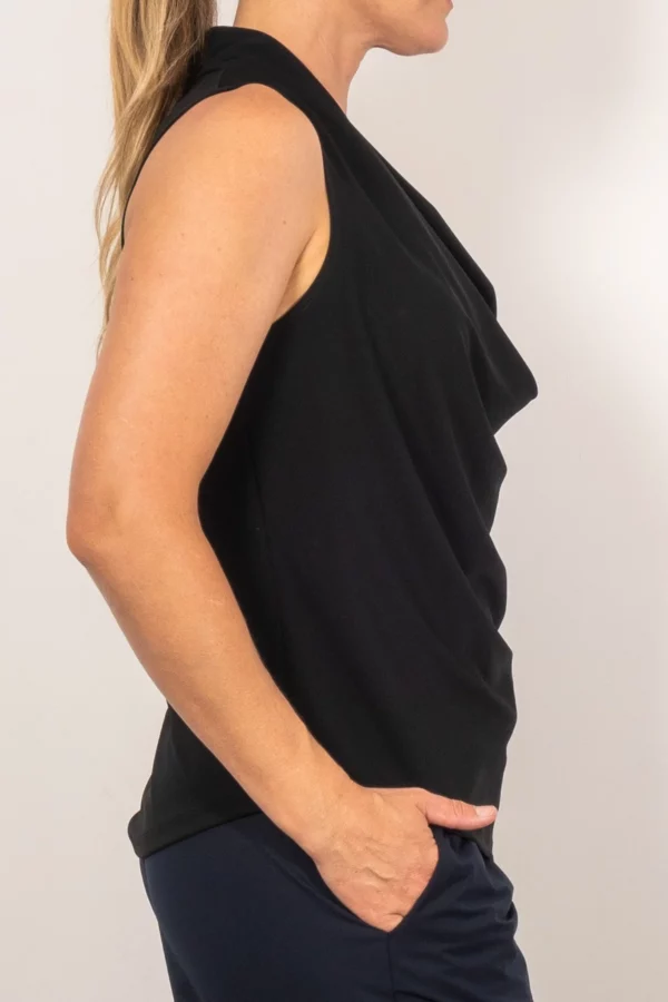 Mela Purdie - Drape Shell  - Black - Image 6