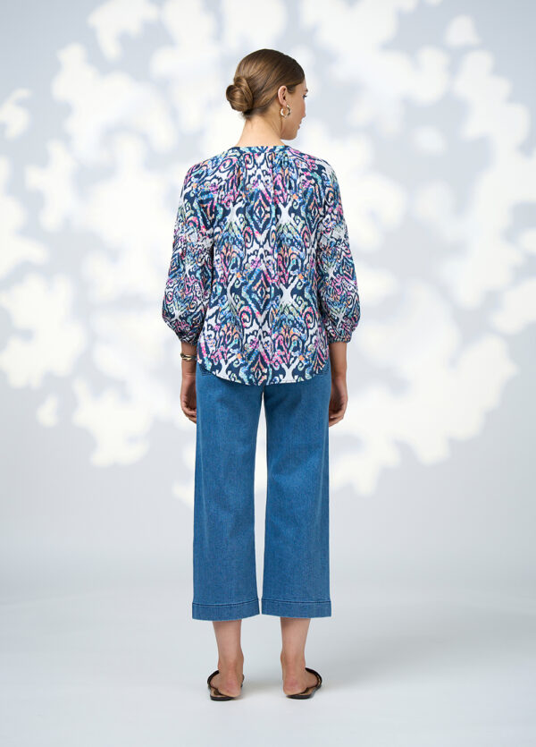 Loobie’s Story - Gypset Blouse LS3004 - White Multi - Image 3