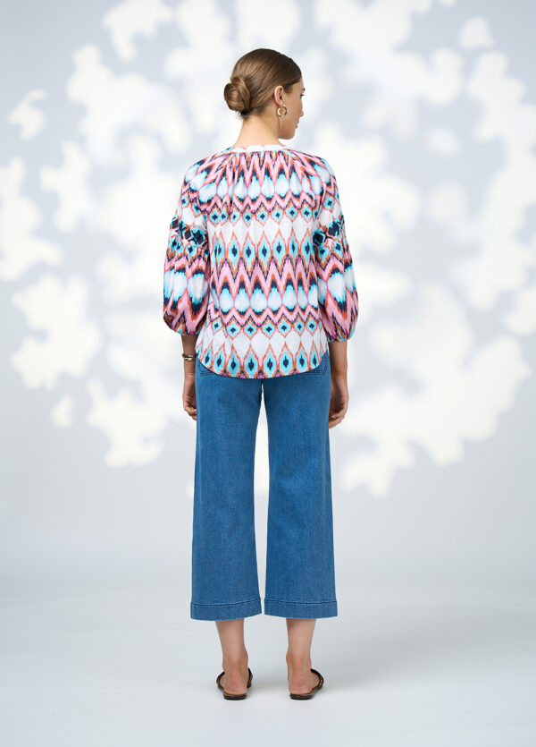 Loobie’s Story - Nomad Blouse LS3004N - White Multi - Image 3